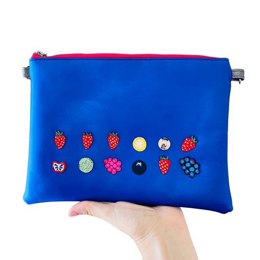 Fruity Patootie Blue - Leather Purse Plus+