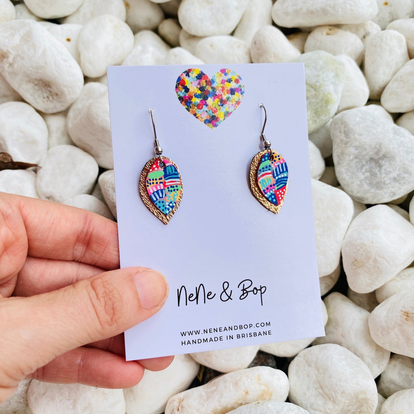 Be-leaf Hand Painted Earrings - Various sizes