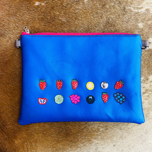 Fruity Patootie Blue - Leather Purse Plus+