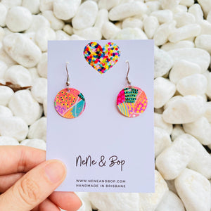 Hand Painted Earrings - Linear Landscapes