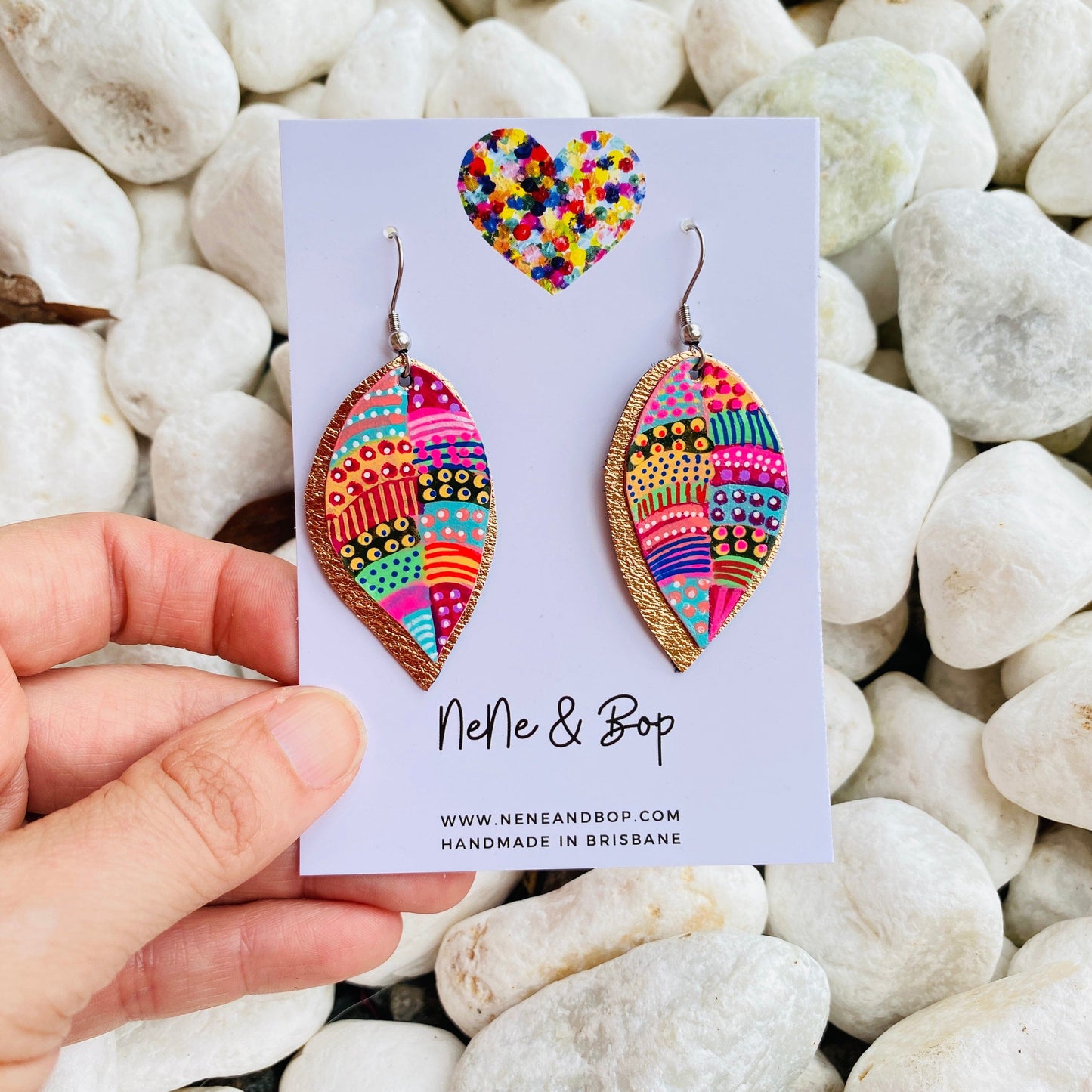 Be-leaf Hand Painted Earrings - Various sizes