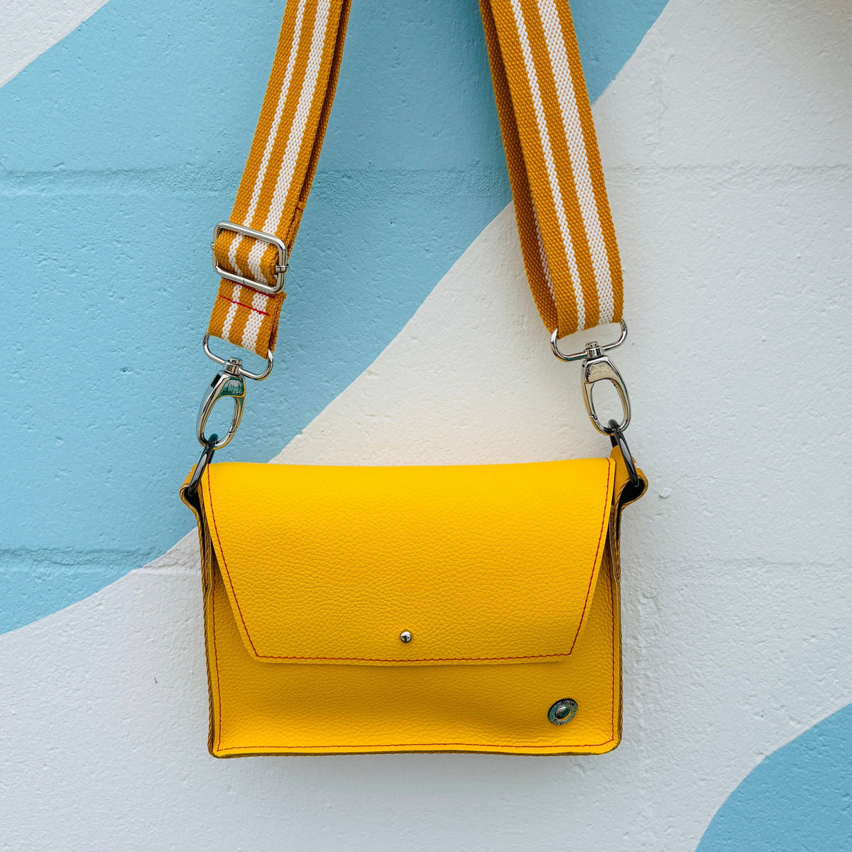 ALLY Mini - 4 in 1 Leather Bag - Yellow/Cat