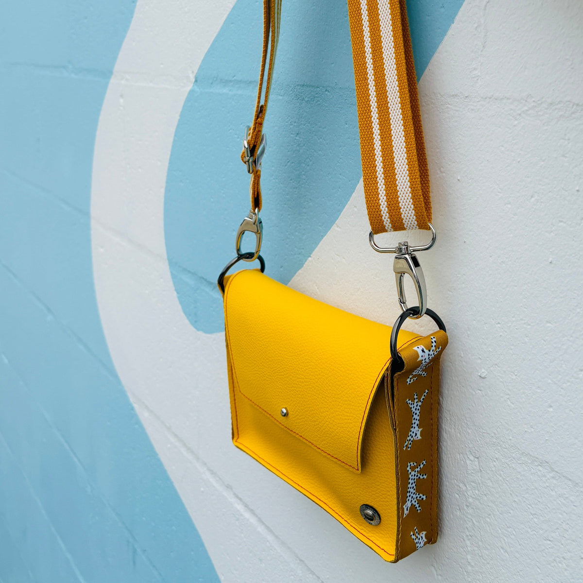 ALLY Mini - 4 in 1 Leather Bag - Yellow/Cat