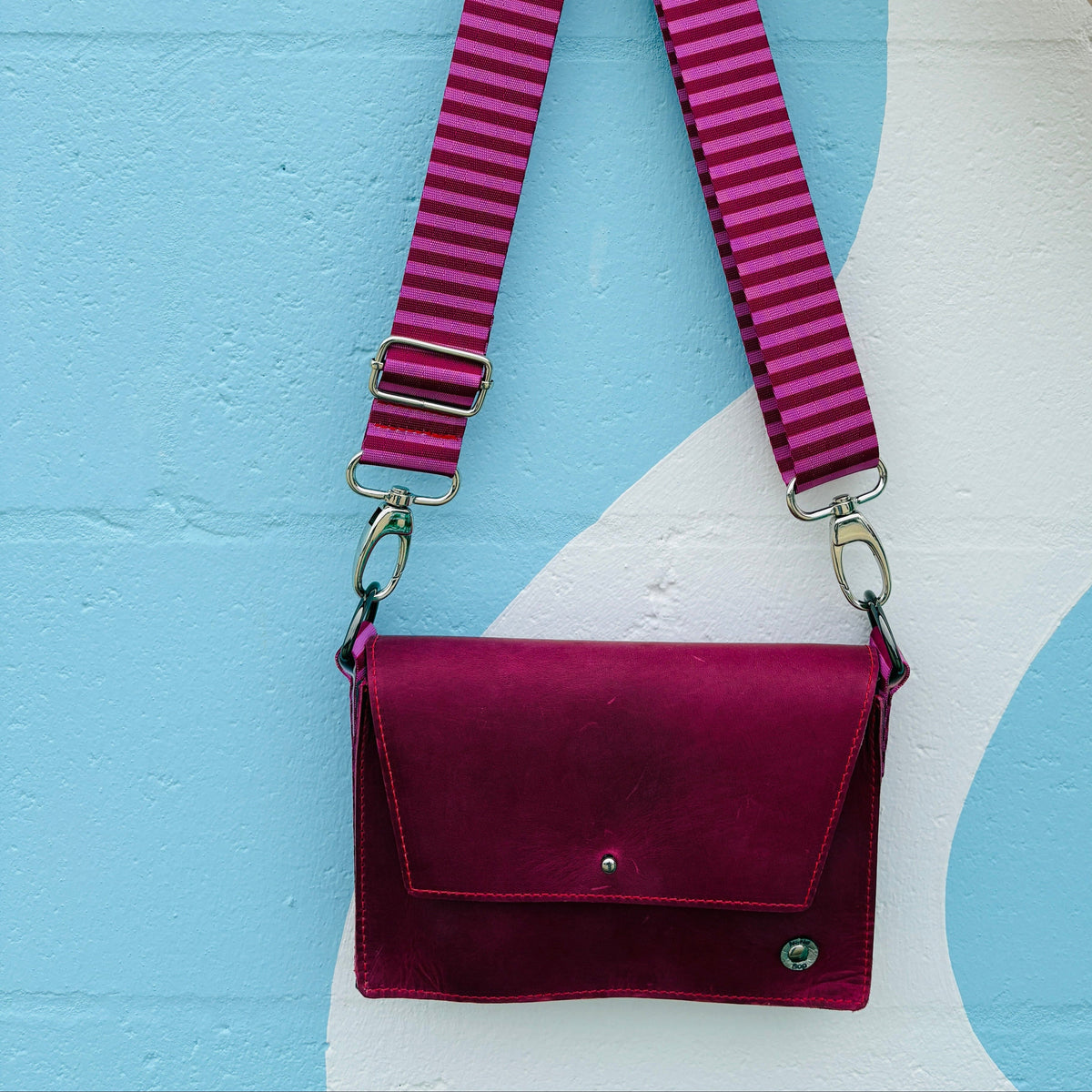 ALLY Mini - 4 in 1 Leather Bag - Crazy Horse Pink