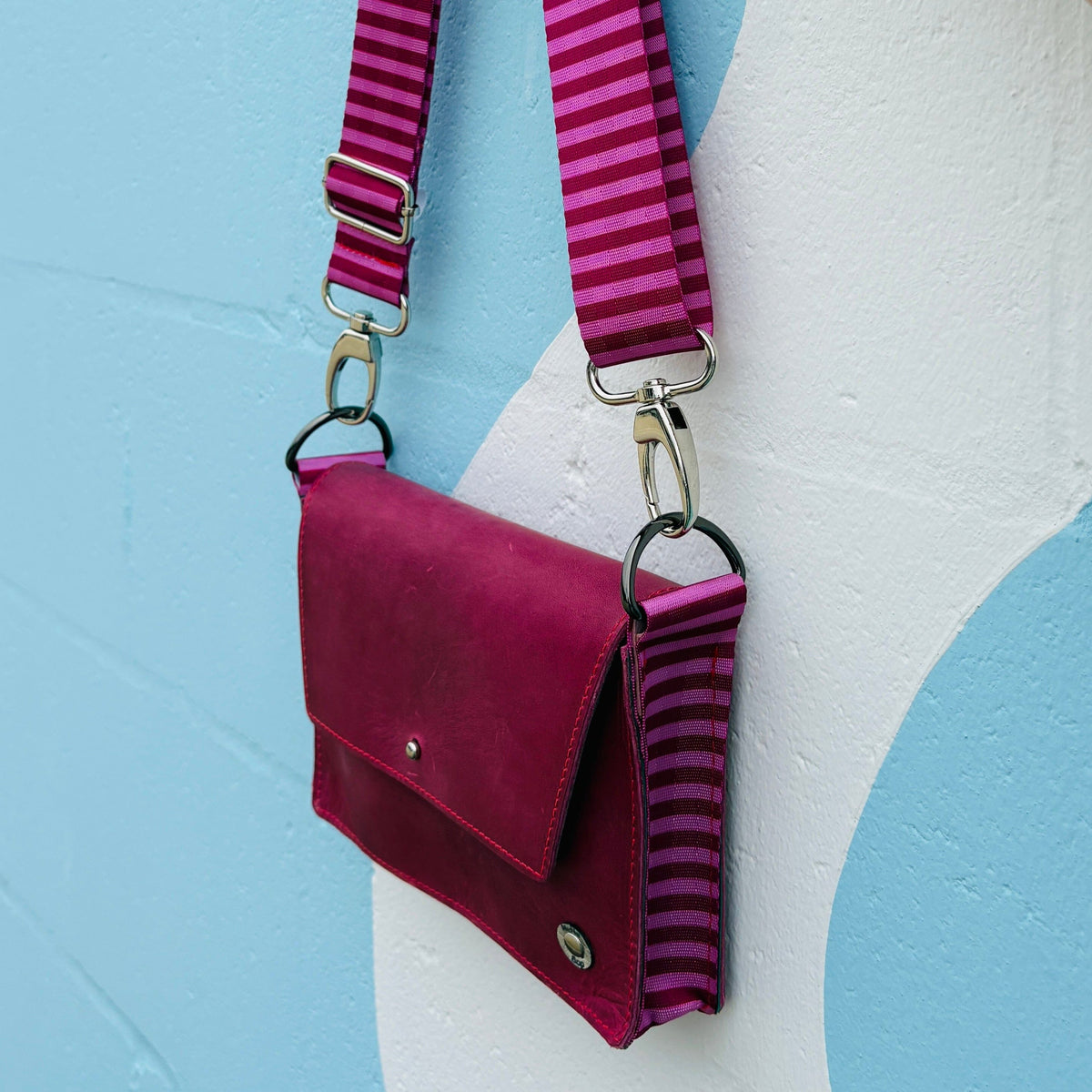 ALLY Mini - 4 in 1 Leather Bag - Crazy Horse Pink