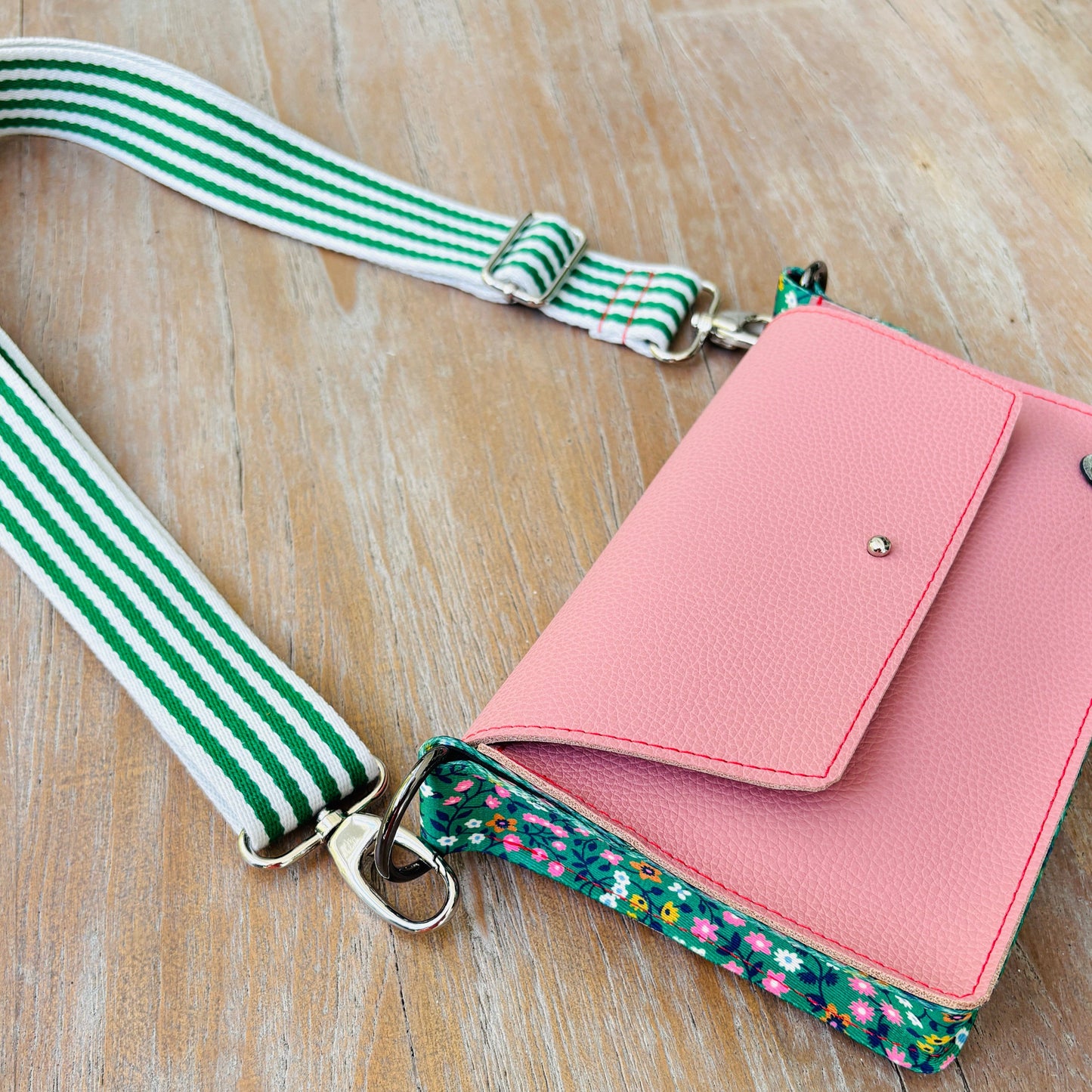 ALLY Mini - 4 in 1 Leather Bag - Ditsy Floral Pink