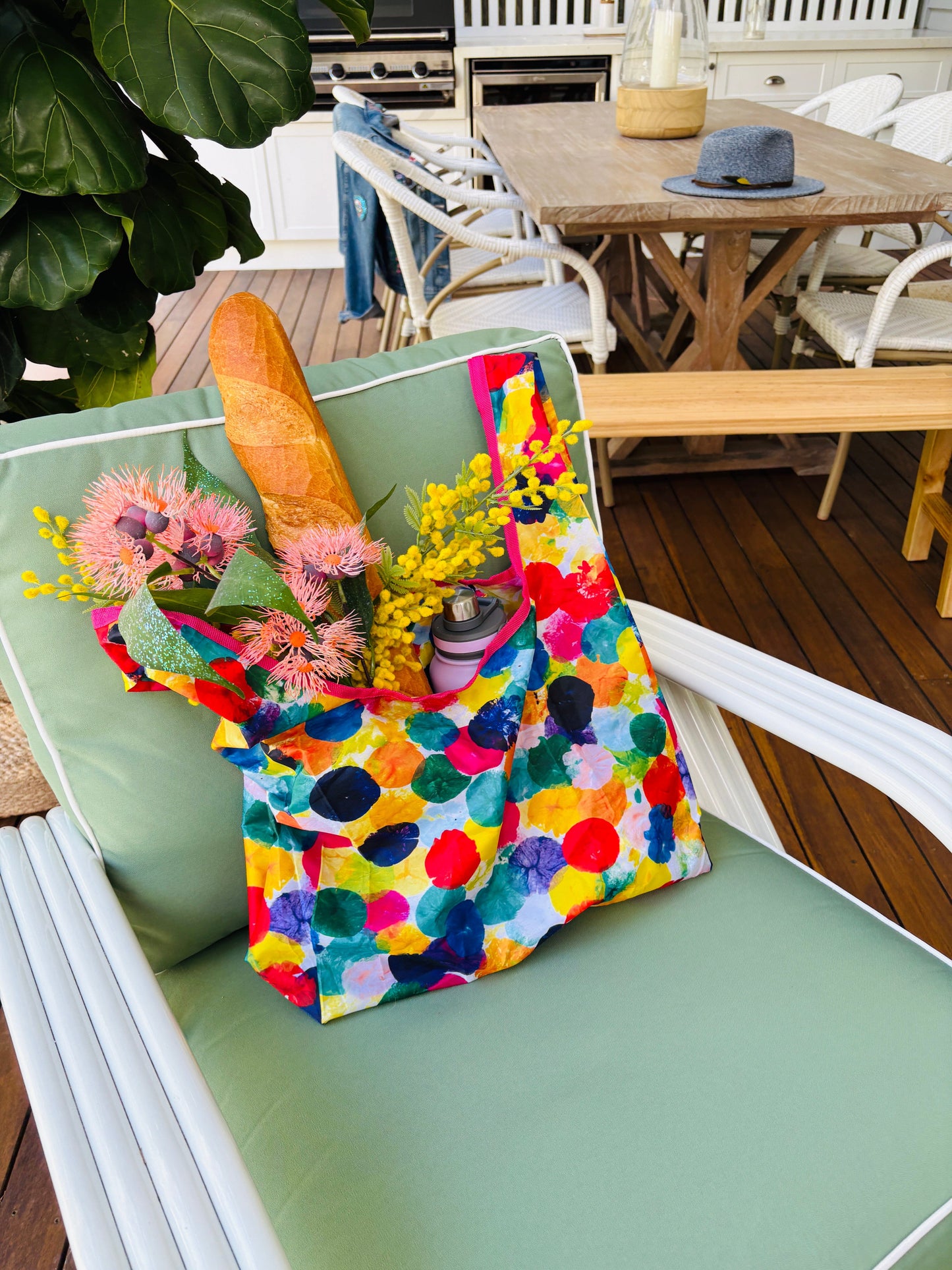 Foldable Shopping Tote - Exclusive NeNe & Bop Print