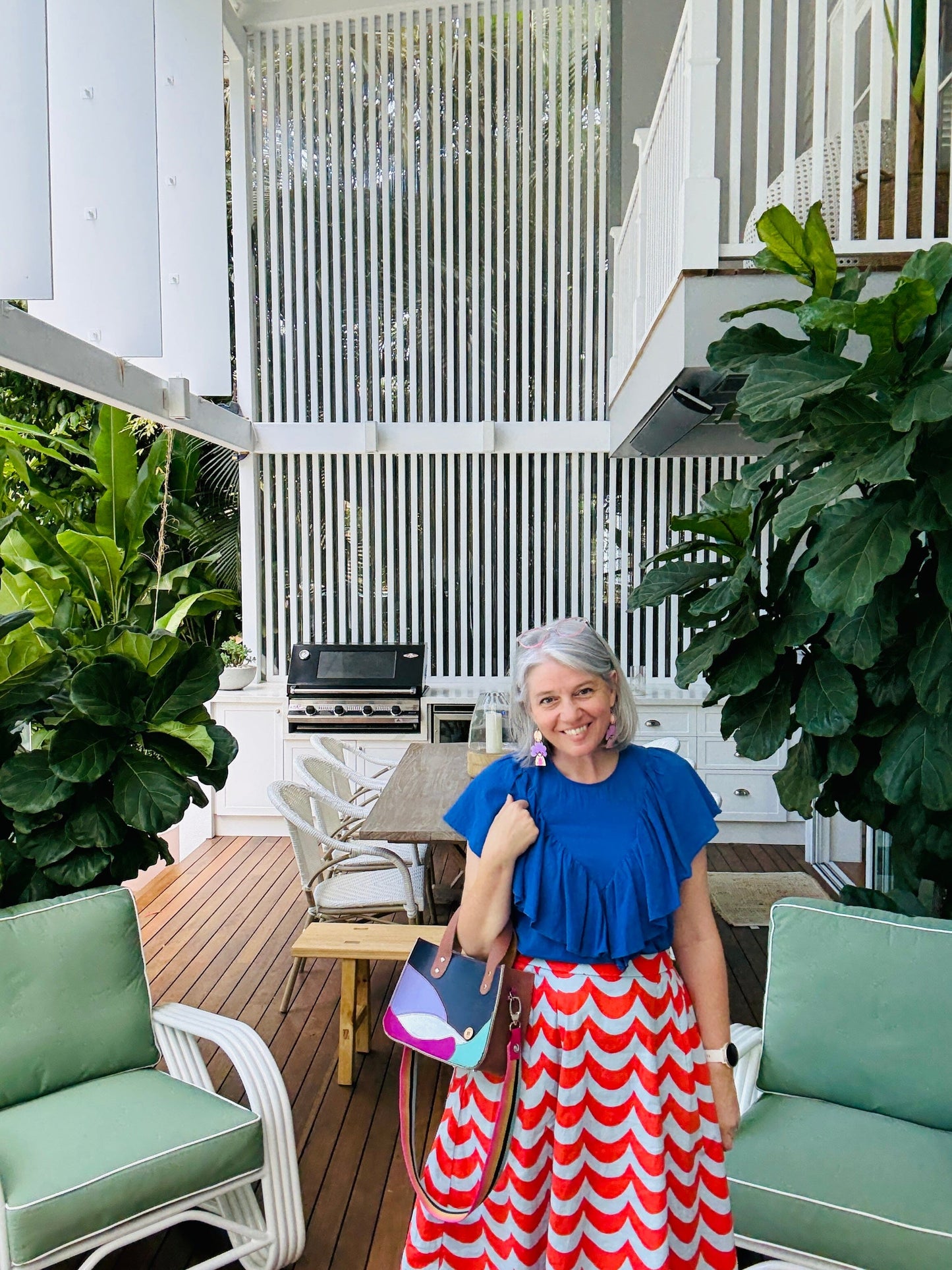 Artist Palette Leather Micro Tote Set - Midnight Navy/Floral