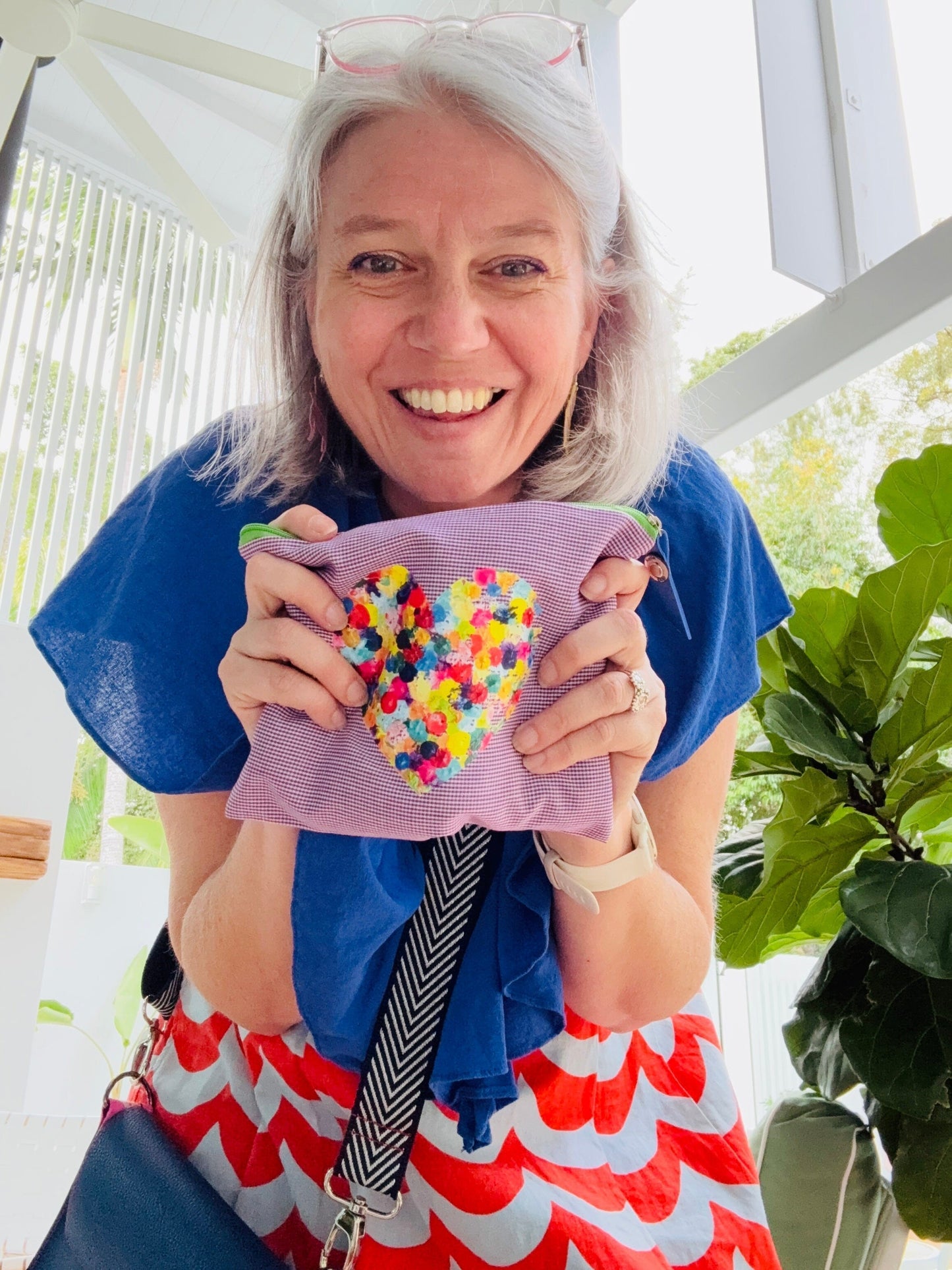 Black Micro Leather Tote - Flower motifs