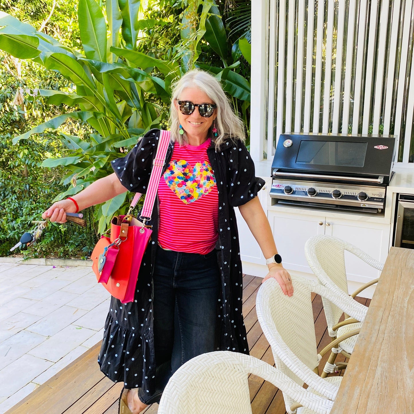 The Everyday Leather Tote & Crossbody Red/Pink