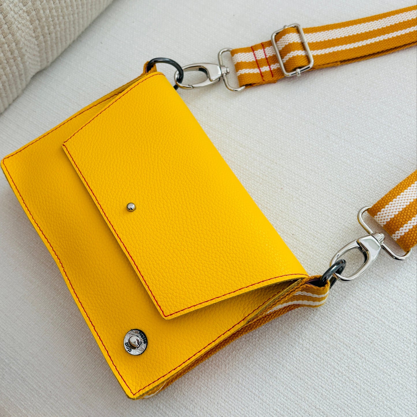 ALLY Mini - 4 in 1 Leather Bag - Yellow Stripe