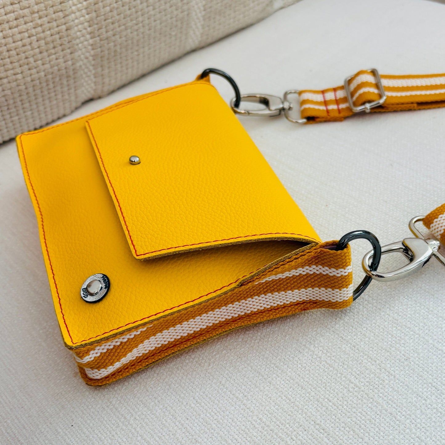 ALLY Mini - 4 in 1 Leather Bag - Yellow Stripe