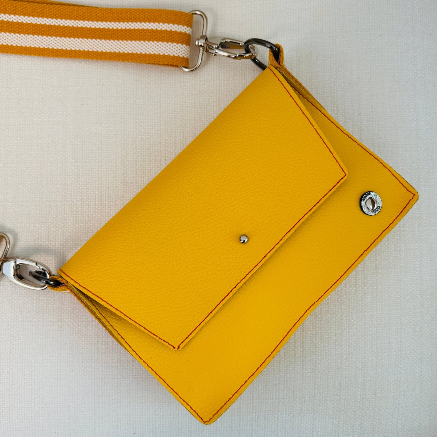 ALLY Mini - 4 in 1 Leather Bag - Yellow Stripe