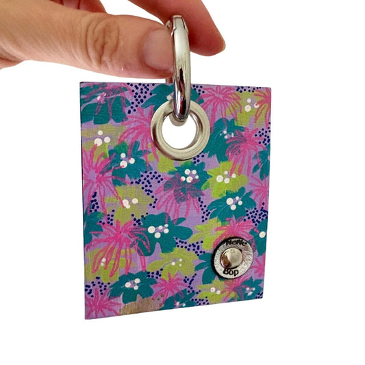 Mini Leather Wearable Art- Bag Charm/Key Fob 1