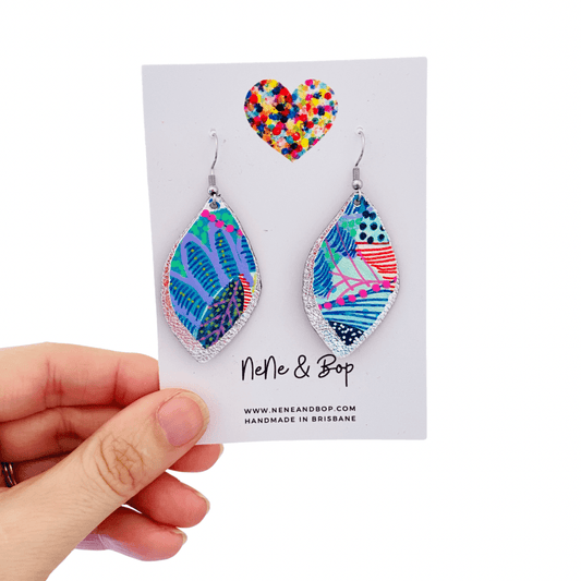 Artist Palette Hand Painted Earrings - Midi - 8