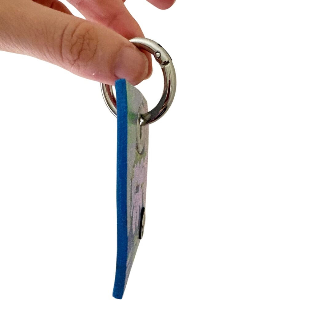 Mini Leather Wearable Art- Bag Charm/Key Fob 13