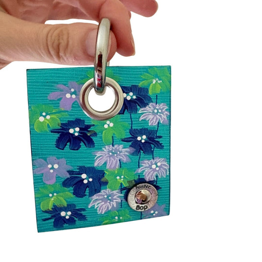 Mini Leather Wearable Art- Bag Charm/Key Fob 4