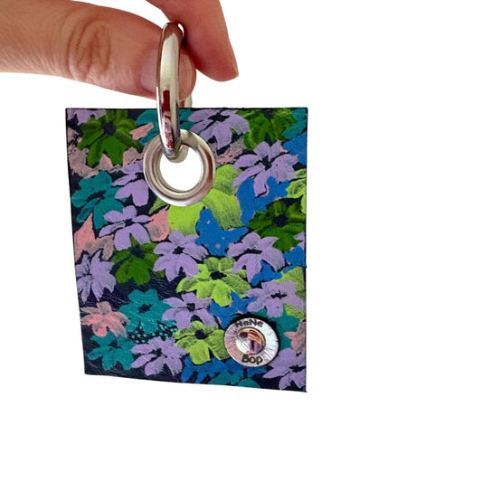 Mini Leather Wearable Art- Bag Charm/Key Fob 7