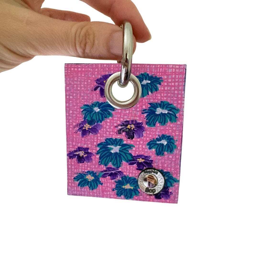 Mini Leather Wearable Art- Bag Charm/Key Fob 2