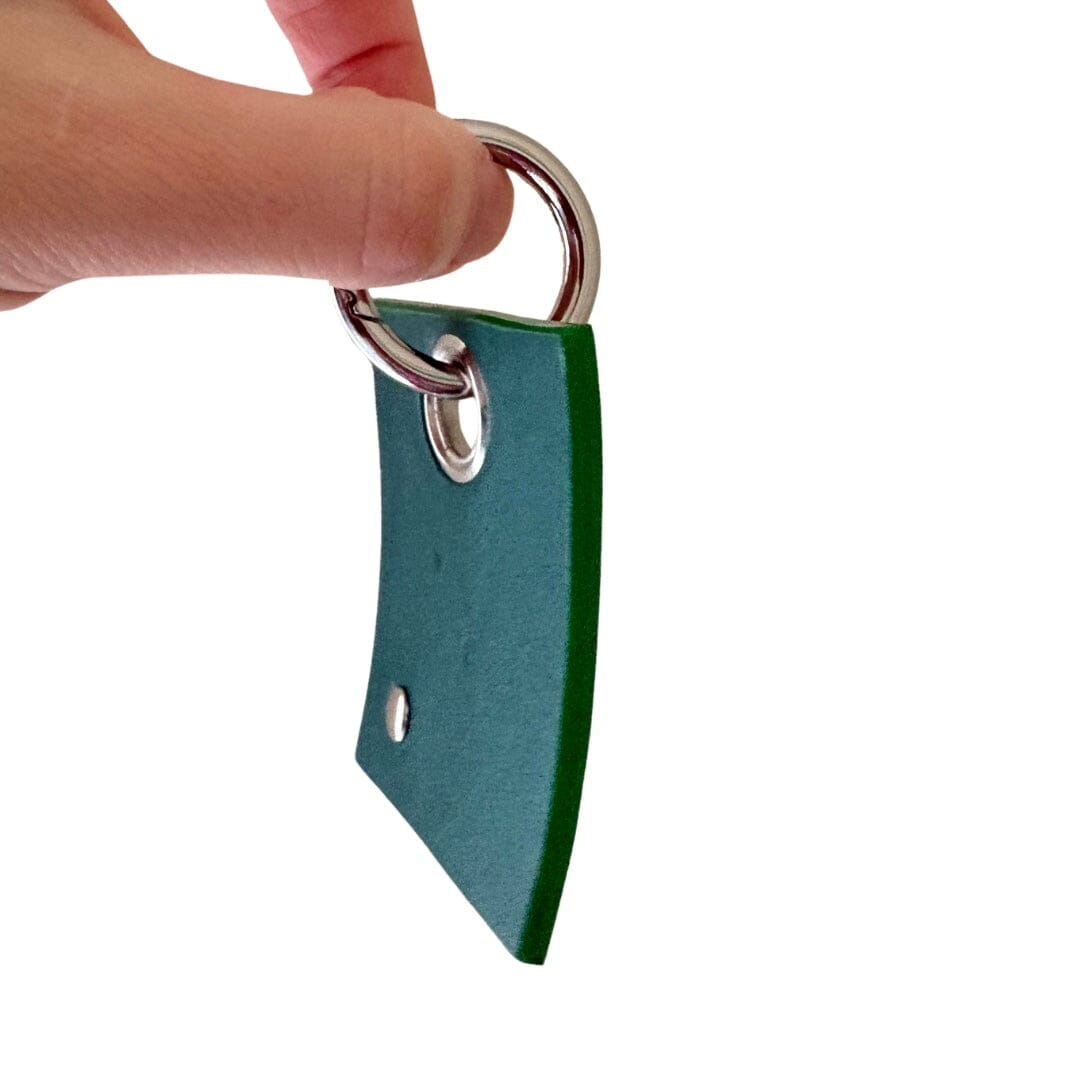 Mini Leather Wearable Art- Bag Charm/Key Fob 12