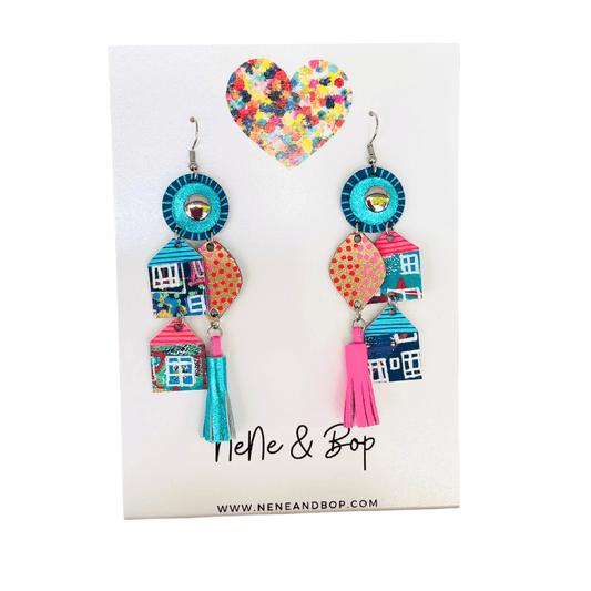 Home Sweet Home - Maxi - Leather Earrings
