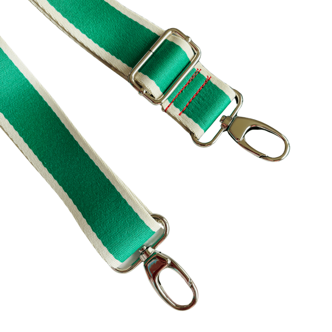 Green Bold Block Stripe - Adjustable Shoulder Strap