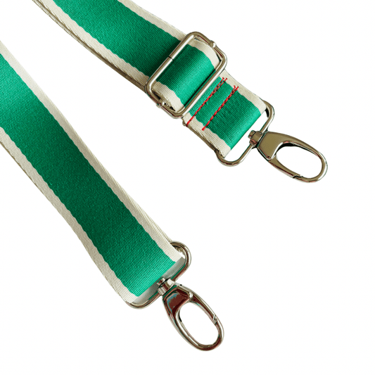 Green Bold Block Stripe - Adjustable Shoulder Strap