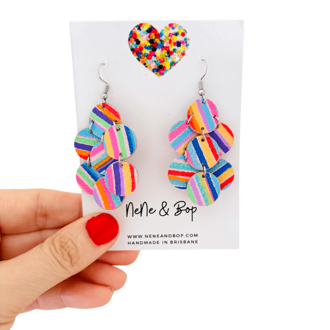 Rainbow Candy Stripes - Midi Pebbles