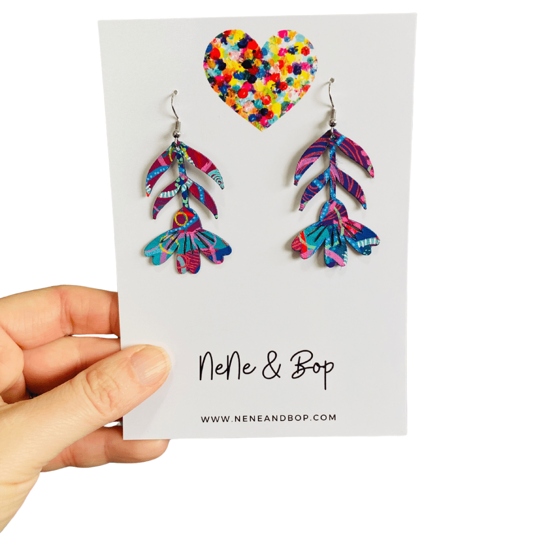 Festival Flora - Midi - Leather Earrings