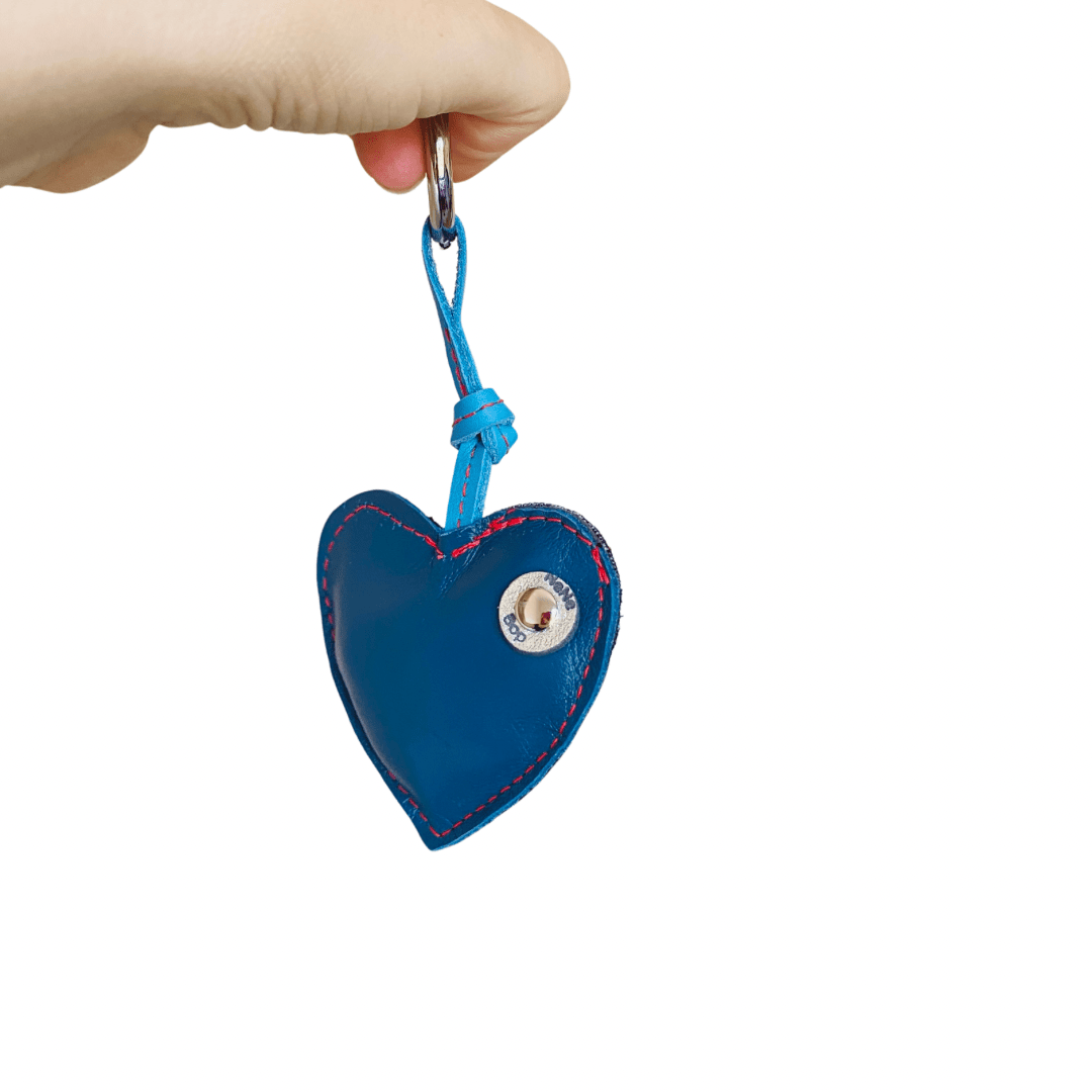 Embroidered Leather Bag Charm/Key chain
