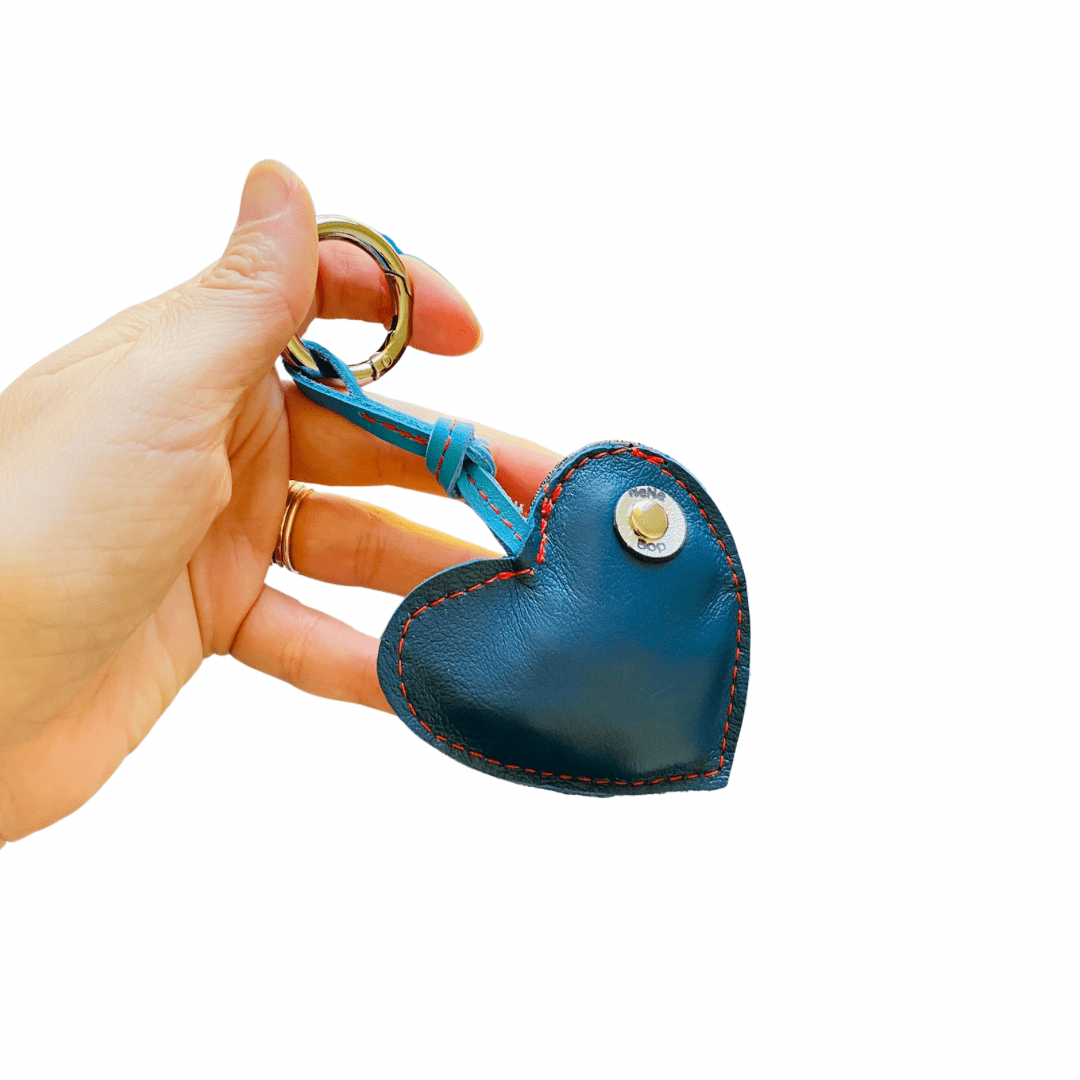 Embroidered Leather Bag Charm/Key chain