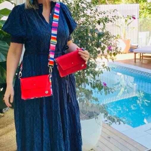 ALLY Mini - 4 in 1 Leather Bag - Red