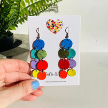 Load image into Gallery viewer, Rainbow Pebbles - Midi - Leather Earrings