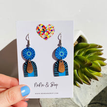 Load image into Gallery viewer, Goldilocks Collection - Blue - Mini - Leather Earrings