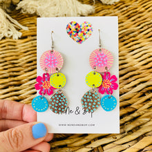 Load image into Gallery viewer, Bouquet of Blooms - Midi 2 - Leather Earrings