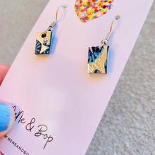 Load image into Gallery viewer, Mini Cubes - Blue - Leather Earrings