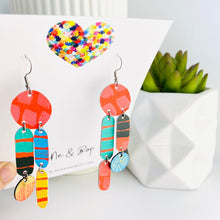 Load image into Gallery viewer, Wish you were here - Midi Pebbles  - Leather Earrings