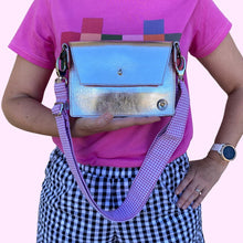 Load image into Gallery viewer, Lavender Small Check Gingham - Adjustable Shoulder Strap