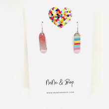 Load image into Gallery viewer, Conversation Starter - 1 in 7 - Rainbow - Leather Earrings
