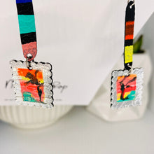 Load image into Gallery viewer, Framed Mini Paintings - Dusk  - Leather Earrings