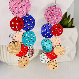 Mega Metallics - Leather Earrings