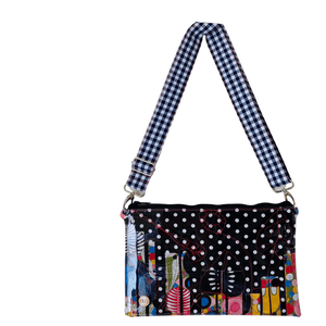 Retro Floral Columns - Large Purse Plus+