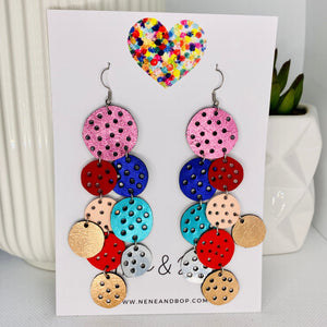 Mega Metallics - Leather Earrings