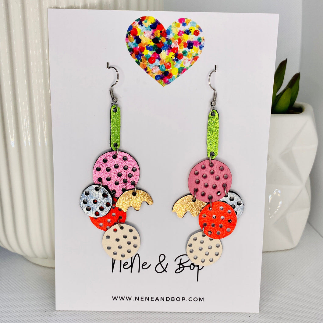 Mega Long Drops - Leather Earrings