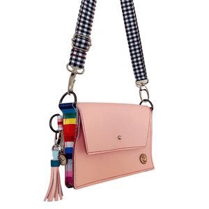 Adjustable Shoulder Strap - Narrow - Navy Gingham