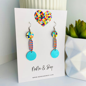 Wish you were here - Pop Drops  - Leather Earrings