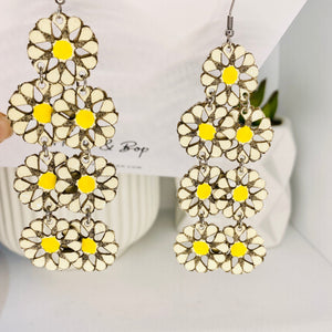 Daisy Mega - Leather Earrings