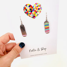 Load image into Gallery viewer, Conversation Starter - 1 in 7 - Rainbow - Leather Earrings