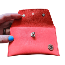 Load image into Gallery viewer, Leather Pocket Purse - Coral Double Spot