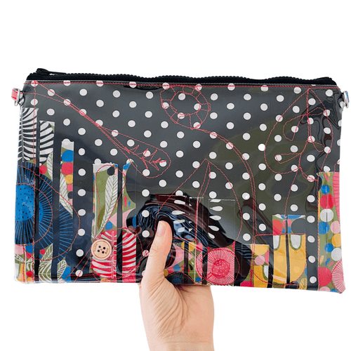 Retro Floral Columns - Large Purse Plus+